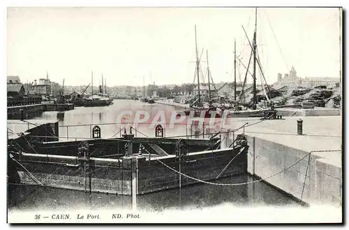 Ansichtskarte AK Caen Le Port Bateaux