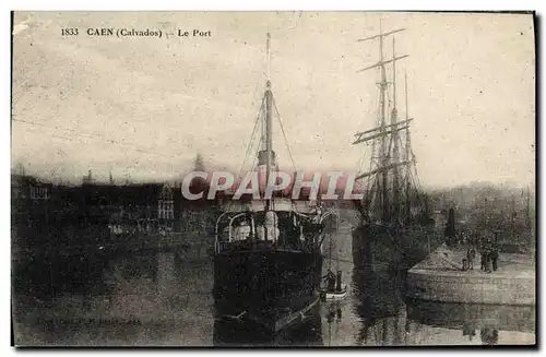 Cartes postales Caen Le Port Bateaux