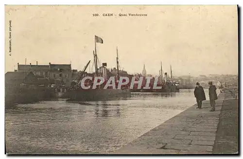 Cartes postales Caen Quai Vandeuvre Bateau