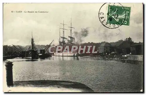 Cartes postales Caen Le Bassin du Commerce Bateau Voilier