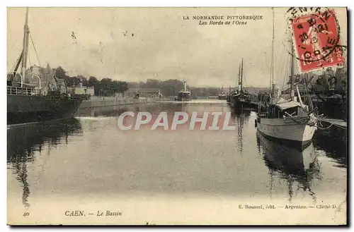 Ansichtskarte AK Caen Les bords de l Orne Bateau