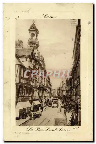 Cartes postales Caen La Rue Saint Jean