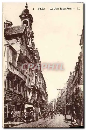 Cartes postales Caen La Rue Saint Jean