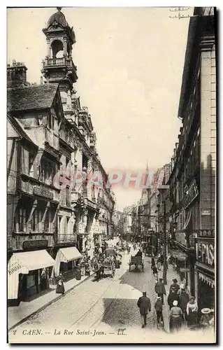 Cartes postales Caen La Rue Saint Jean