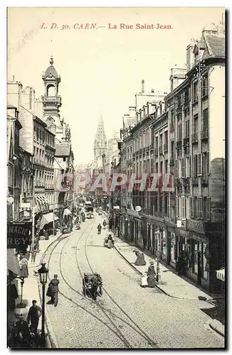 Cartes postales Caen La Rue Saint Jean