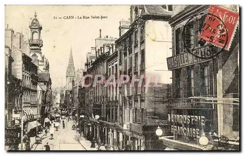 Cartes postales Caen La Rue Sait Jean