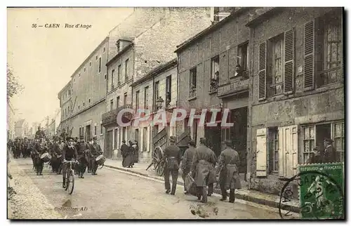 Cartes postales Caen Rue d Auge Enfant Velo Cycle Militaria TOP