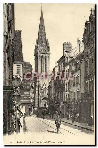 Cartes postales Caen La Rue Saint Pierre