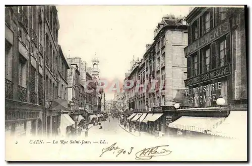 Cartes postales Caen La Rue Saint Jean