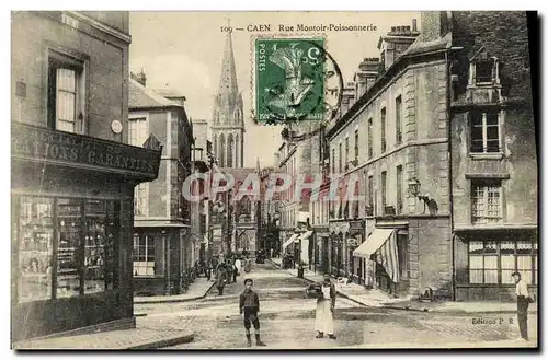 Cartes postales Caen Rue Montoir Poisonnerie