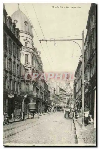 Cartes postales Caen La Rue Saint Jean