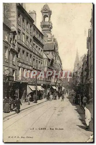 Cartes postales Caen La Rue Saint Jean