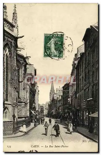 Cartes postales Caen La Rue Saint Pierre