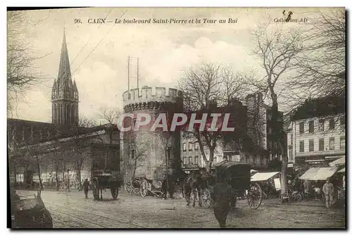 Ansichtskarte AK Caen Le Boulevard Saint Pierre et la Tour au Roi