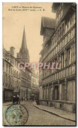 Cartes postales Caen Maison des Quatrans Rue de Geole