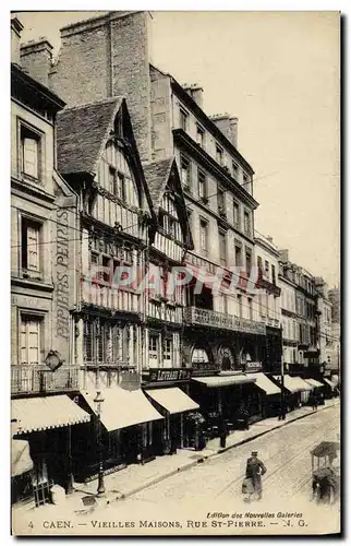 Ansichtskarte AK Caen Vieilles Maison Rue St Pierre