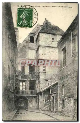 Cartes postales Caen Cour du Manoir Maison au habita Charlotte Corday