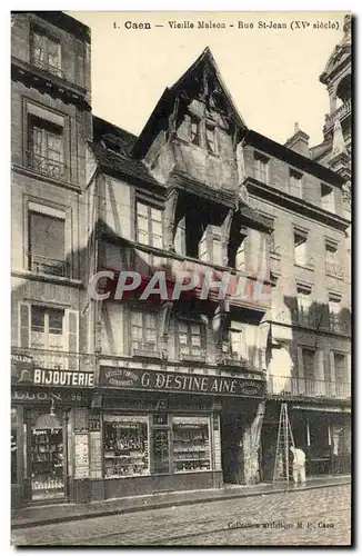 Cartes postales Caen Vieille Maison Rue St Jean Destine Aine Bijouterie