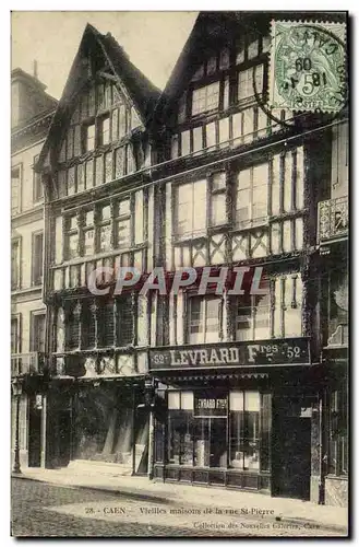 Ansichtskarte AK Caen Vieilles Maisons de la Rue St Pierre Levrard