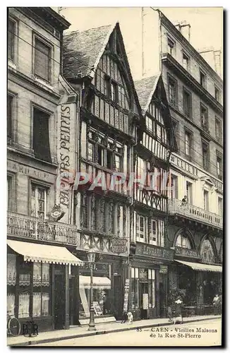 Ansichtskarte AK Caen Vieilles Maisons de la Rue St Pierre Levrard Bazin