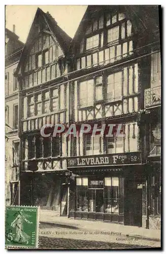 Ansichtskarte AK Caen Vieilles Maisons de la Rue St Pierre Levrard