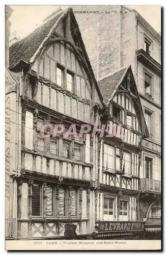 Ansichtskarte AK Caen Vieilles Maisons de la Rue St Pierre Levrard