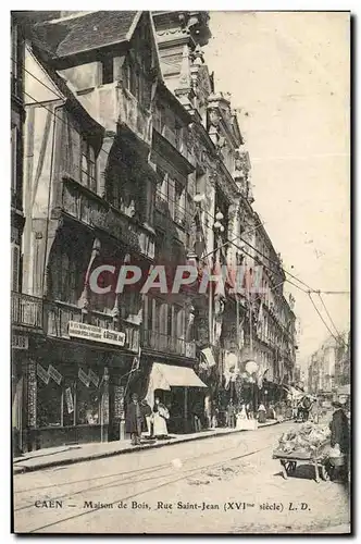 Ansichtskarte AK Caen Maisons de Bois Rue Saint Jean