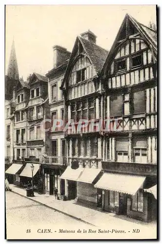 Ansichtskarte AK Caen Maisons Rue Saint Pierre Levrard