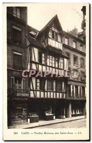 Ansichtskarte AK Caen Vieille Maisons Rue Saint Jean Orfevrerie Carillon