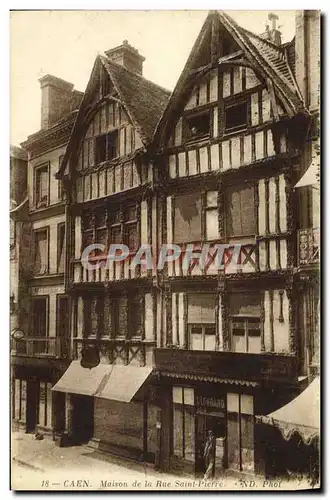 Ansichtskarte AK Caen Maisons De la Rue Saint Pierre