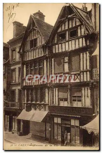 Ansichtskarte AK Caen Maisons De la Rue Saint Pierre