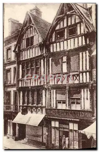 Cartes postales Caen Maisons de la Rue Saint Pierre Levrard