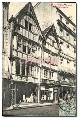 Ansichtskarte AK Caen Vieille Maison Rue St Pierre Levrard