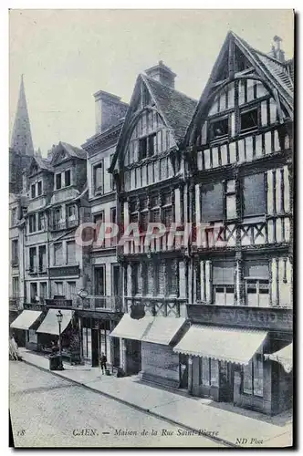 Ansichtskarte AK Caen Maison de la Rue St Pierre Levrard