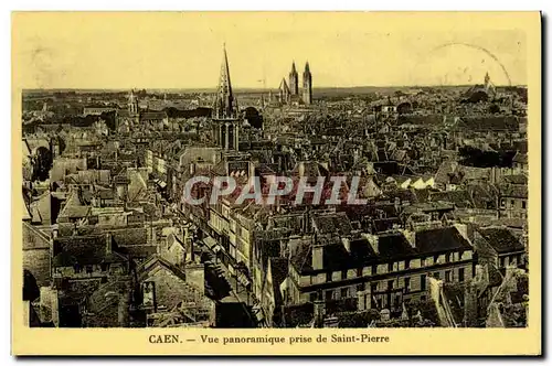 Cartes postales Caen Vue Panoramique prise de Saint Pierre