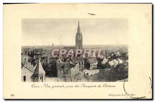 Cartes postales Caen Vue Generale Prise des Remparts du Chateau