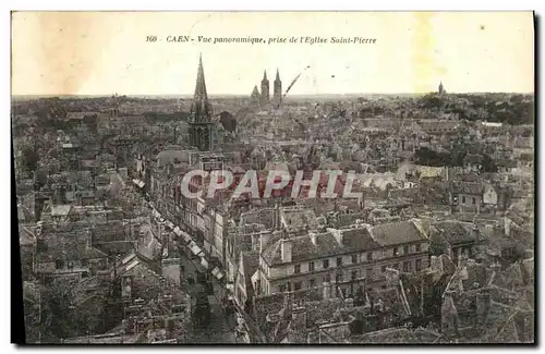 Ansichtskarte AK Caen Vue Panoramique Prise de l Eglise Saint Pierre