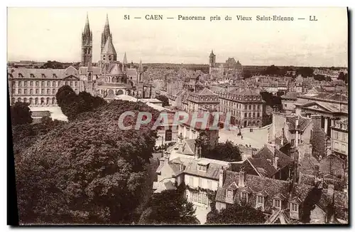 Ansichtskarte AK Caen Panorama Pris du Vieux Saint Etienne