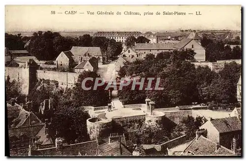 Cartes postales Caen Vue Generale du Chateau prise de Saint Pierre