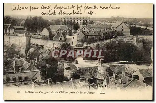 Ansichtskarte AK Caen Vue Generale du Chateau Prise de Saint Pierre