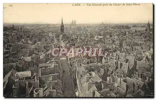 Ansichtskarte AK Caen Vue Generale Prise du Clocher de Saint Pierre