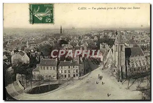 Cartes postales Caen Vue Generale Prise de l Abbaye aux Dames