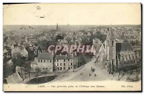 Ansichtskarte AK Caen Vue Generale Prise de l Abbaye aux Dames