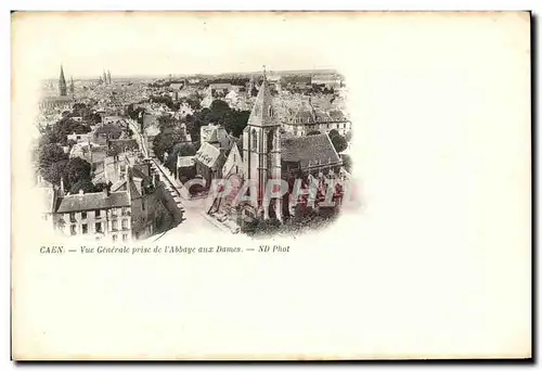 Cartes postales Caen Vue Generale Prise de l Abbaye aux Dames