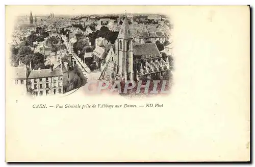 Cartes postales Caen Vue Generale Prise de l Abbaye aux Dames