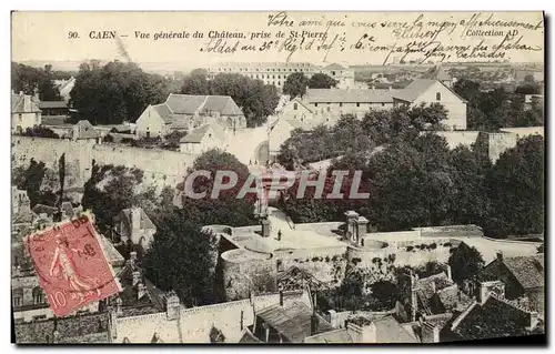 Ansichtskarte AK Caen Vue Generale du Chateau prise de St Pierre