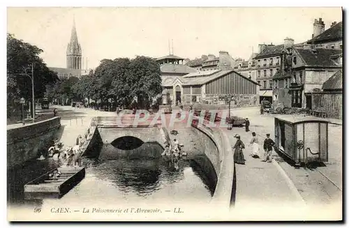 Cartes postales Caen La Poissonnerie et l Abreuvoir