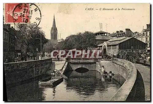 Cartes postales Caen L Abreuvoir et la Poissonnerie