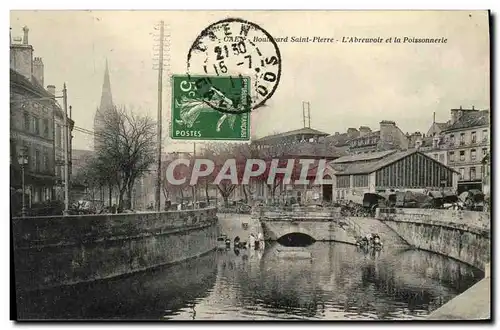 Cartes postales Caen Bouluvard Saint Pierre L Abreuvoir et la Poissonnerie