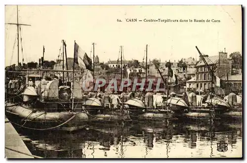 Cartes postales Caen Contre Torpilleurs dans le Bassin de Caen